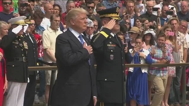 Trump honors fallen and families in Memorial Day address