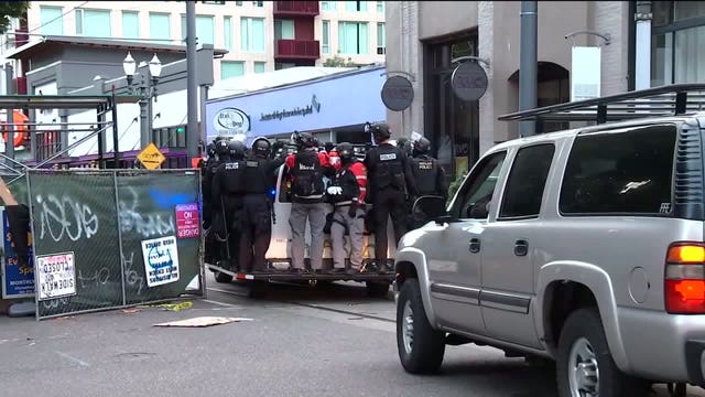 Portland police dismantle 'autonomous zone' set up by protesters
