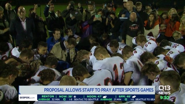 Bill in Legislature would allow coaches, school staff to pray after games