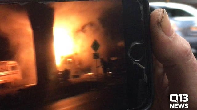 Another homeless camp cleanup likely after RV fire under West Seattle Bridge