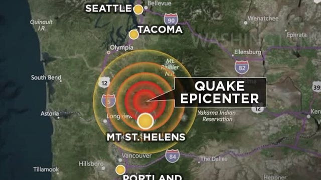More than a dozen small earthquakes overnight near Mt. St. Helens