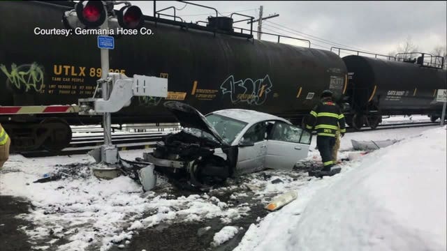 'It's a Miracle' - Child in car seat unhurt after collision with train