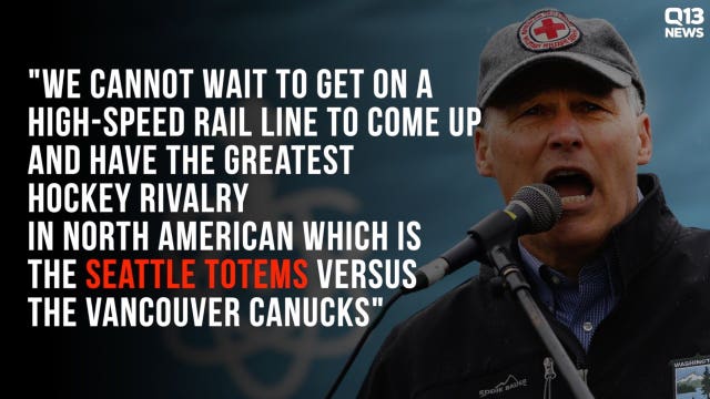 Oops! Did Gov. Inslee say Seattle's new NHL team name?