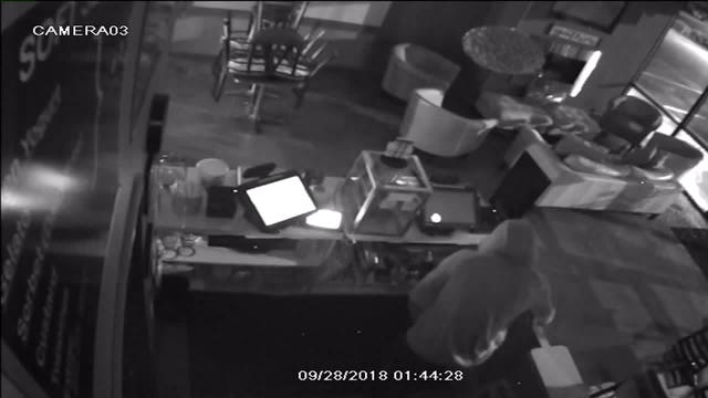 Crook smashes windows and steals from ten Monroe business