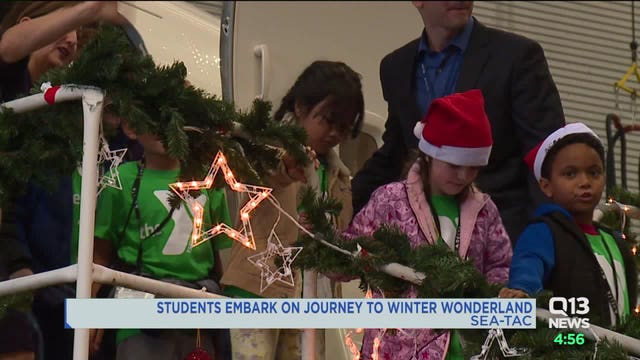 Delta Airlines, YMCA spread holiday cheer at Sea-Tac for dozens of Washington students