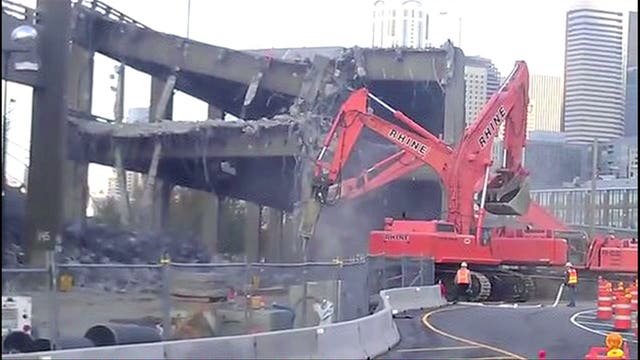 The challenges of safely demolishing the Alaskan Way Viaduct in Seattle