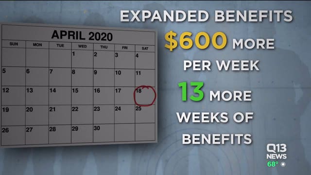 Nearly 600,000 sought unemployment benefits last week in Washington state