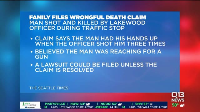 Family of man killed by Washington officer files $25M claim