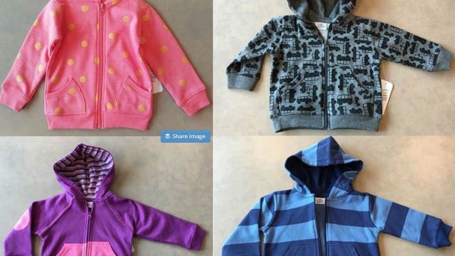 Fred Meyer recalls 48,000 children's sweaters and jackets