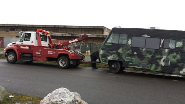 Police arrest Seattle man after finding meth, heroin in camouflage-painted RV