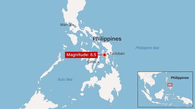 Quake in Philippines knocks down building, kills 2, injures 100