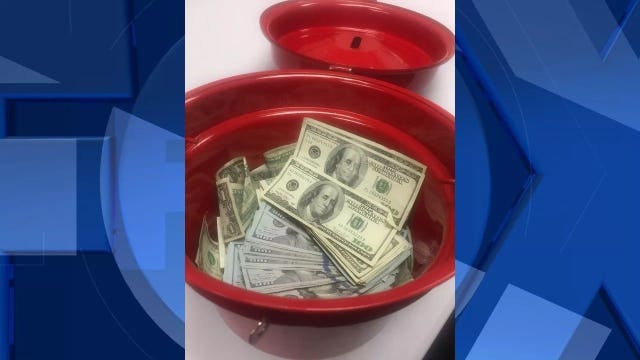 $10K dropped into Salvation Army collection kettle in Portland