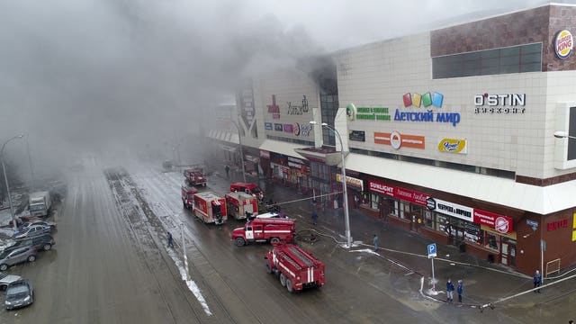 Russian shopping mall fire kills at least 48, report says