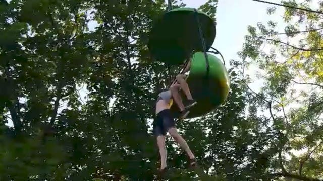 Video shows teen falling from Six Flags ride; crowd gathered below to catch girl
