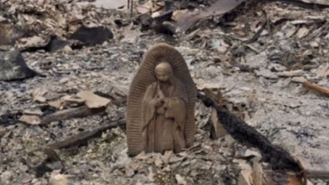 Fire destroys home during Harvey -- but a Virgin Mary statue survived