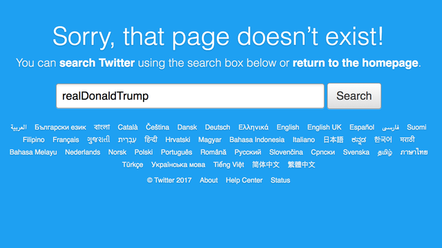 What happened to Donald Trump's Twitter account?