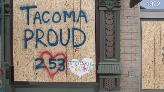 Mayor, and business owners respond to destruction in Tacoma; curfew goes into effect