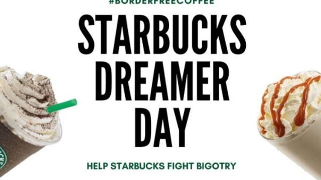Company says 'Starbucks Dreamer Day' ad is fake