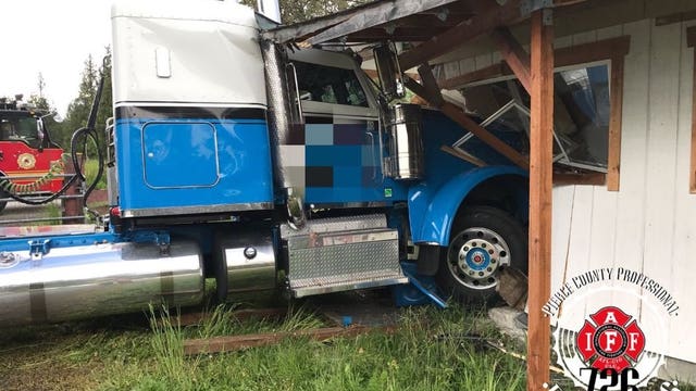 Driver had medical issue before crashing semi into Roy home