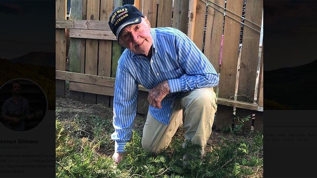 97-year-old WWII vet takes a knee in support of protests during National Anthem
