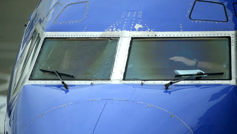 Shattered plane windshield