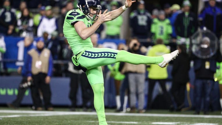 Michael Dickson of the Seattle Seahawks punts the ball during the News  Photo - Getty Images