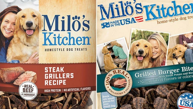 Milo dog treats recall