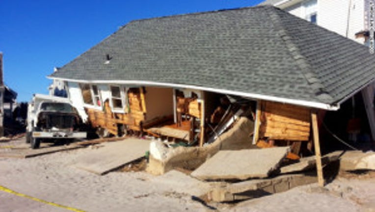 sandy destroys home