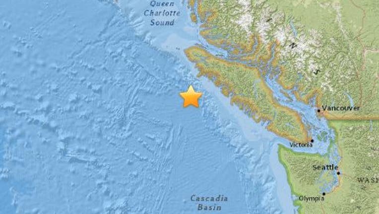 Magnitude 4.9 Earthquake Hits Off Vancouver Island