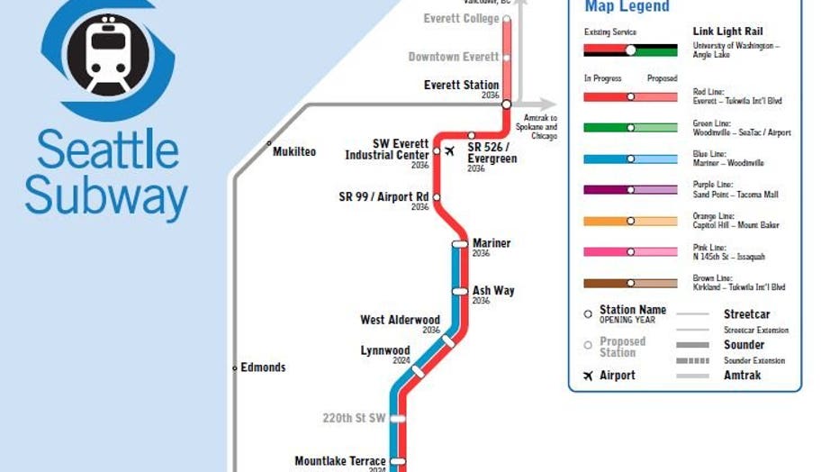 Seattle Public Transportation Light Rail Map - Transport Informations Lane