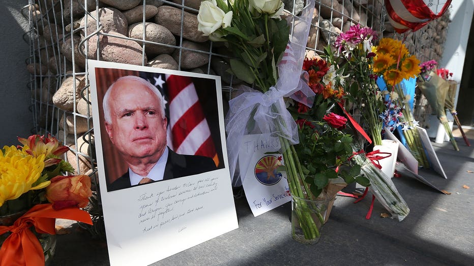 People Pay Respects To Late Sen. John McCain At Phoenix Funeral Home