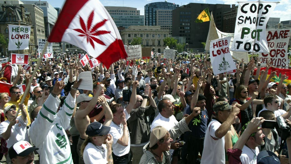 Marijuana March For Freedom Is Held on Parliament Hill