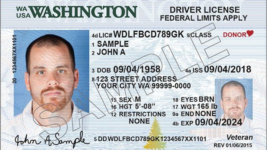 Starting July 1 Washington Driver S Licenses Will Look Different FOX   Real Id Dl Sample Fed Marking 