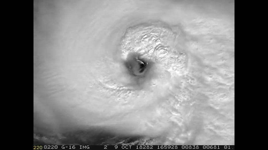 Eyewall of Hurricane Michael in detail