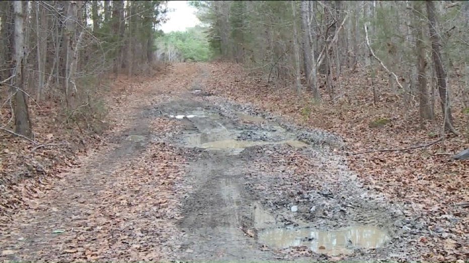 The road where the SUV was found.