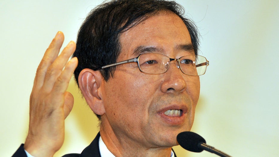 Seoul mayor Park Won-Soon speaks during