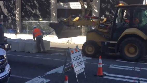 Concrete barriers going up at Seattle's East Precinct after rioters set fire, tried to trap officers inside