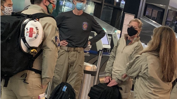 Local search and rescue volunteers leave to help in Louisiana