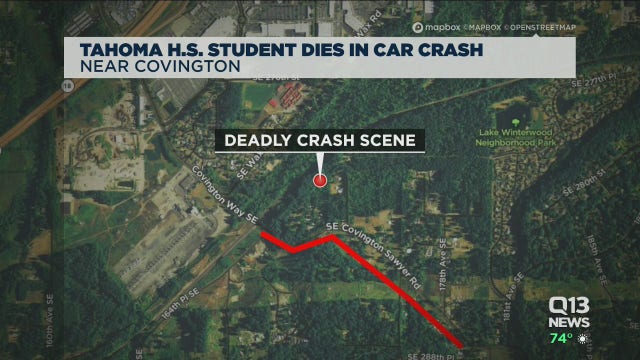 Tahoma high school student dies in car crash near Covington