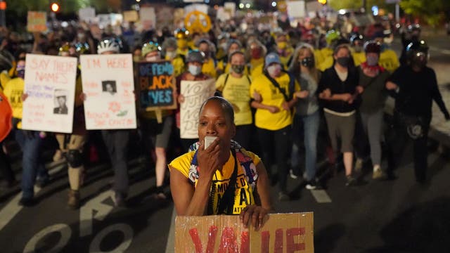 Peaceful protest in Portland after federal presence reduced