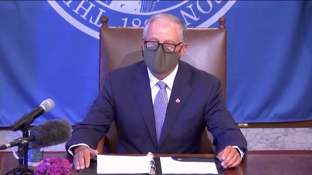 Most schools should go online-only and cancel sports, Inslee says