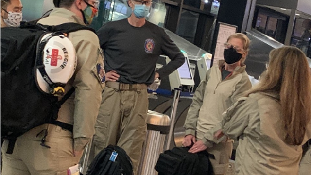 Local search and rescue volunteers leave to help in Louisiana