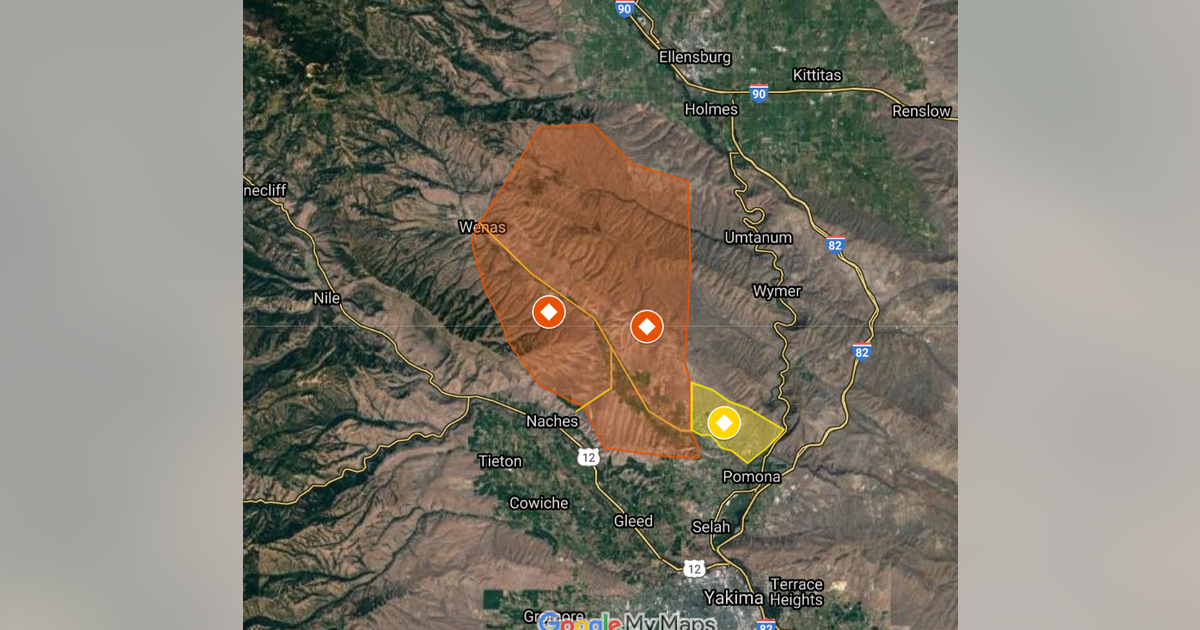 Wildfire in central Washington explodes overnight, forcing hundreds of ...