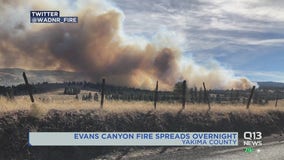 Evans Canyon Fire spreads to Kittitas County, officials issue evacuation notices