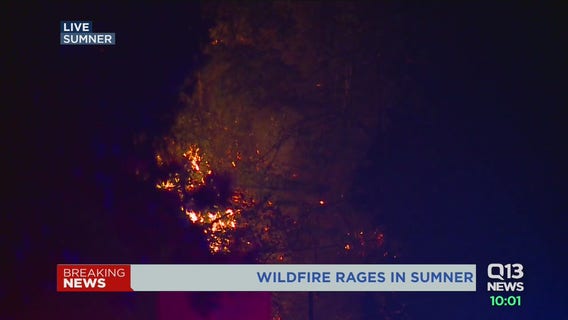SR-410 wildfire rages for a second night as families evacuate