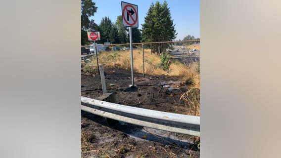 Troopers arrest man for lighting grass on fire along SR-512 in Tacoma