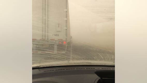 Wildfires, dust storms cause multiple closures on highways in Eastern Washington