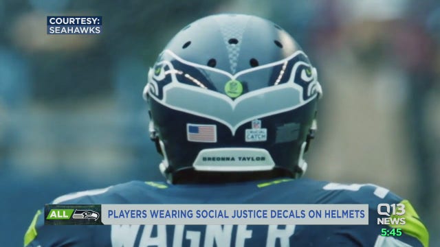 Seahawks players to wear social justice decals on helmets this season