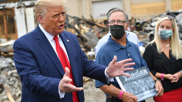 Owner of burned business accuses Trump of misleading public