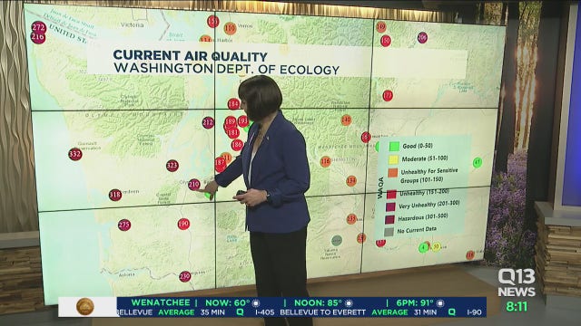 Dangerous air quality as smoke from fires in California and Oregon pours into Western Washington